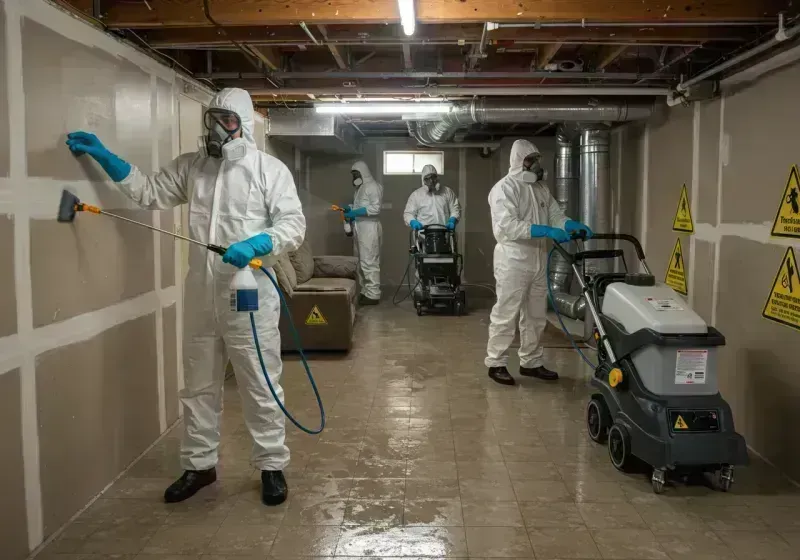 Basement Moisture Removal and Structural Drying process in Menifee, CA